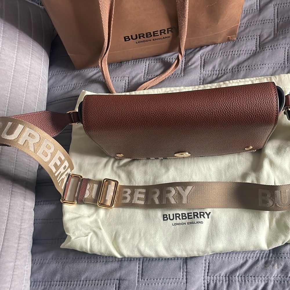 Burberry cross body bag. Tan color. Only used two times . - Picture 3 of 4